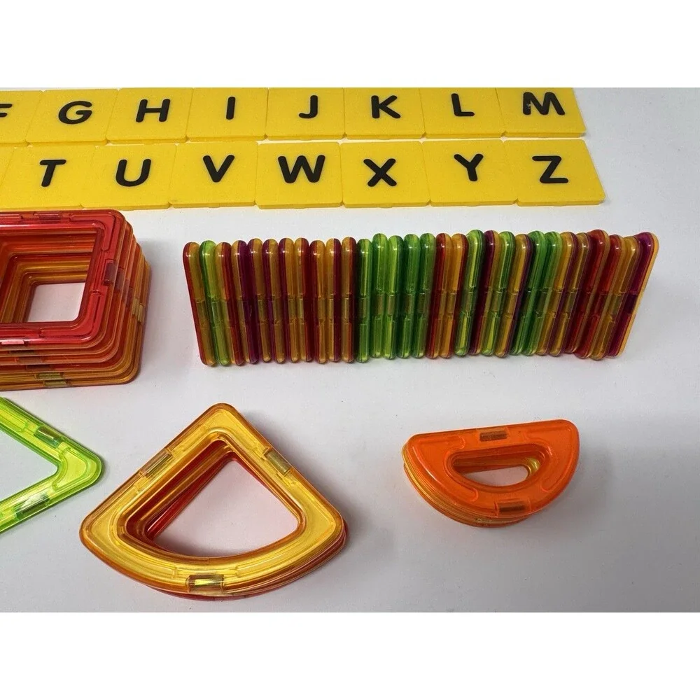 Magformers Magnetic Tiles Lot of 96 Pieces Complete Alphabet Set